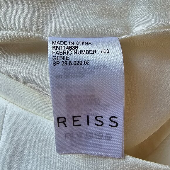 Reiss White Dress with a bow US 0 - Picture 3 of 6